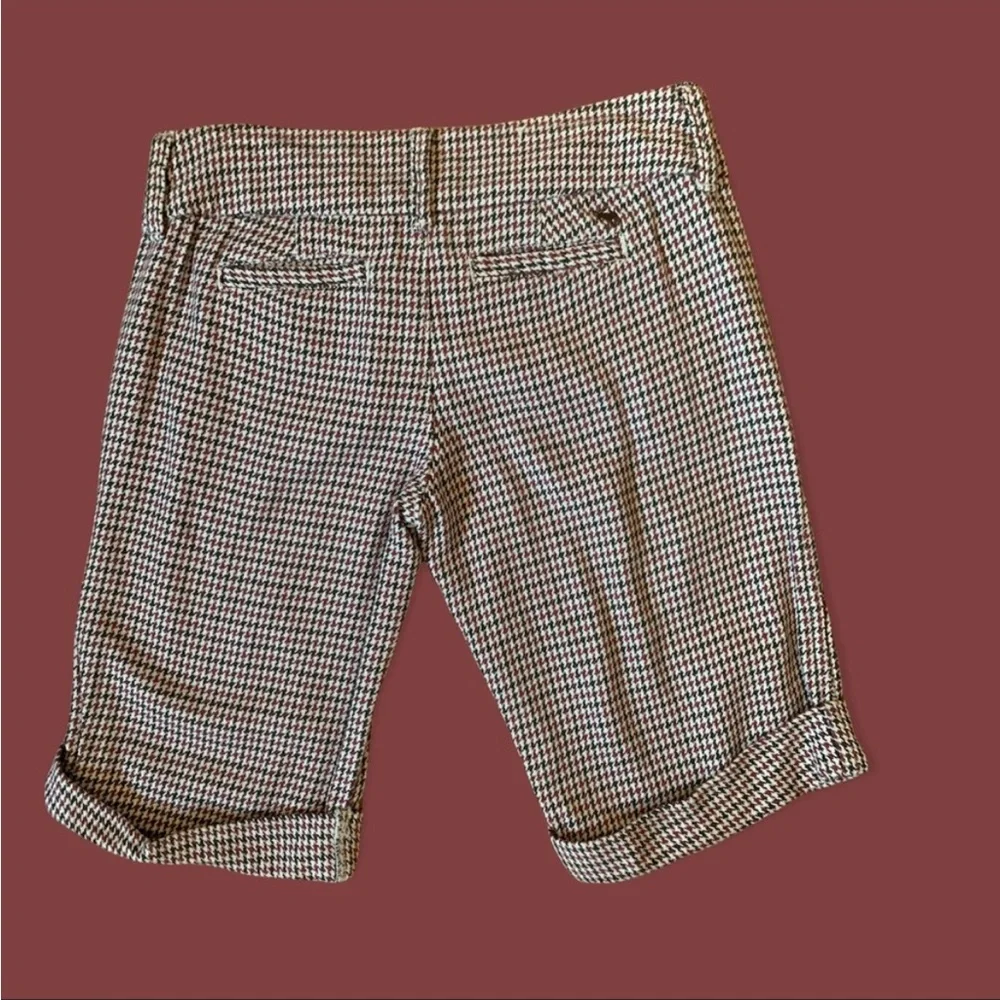 Abercrombie and Fitch Houndstooth Bermuda Shorts Cotton Walking Womens 00